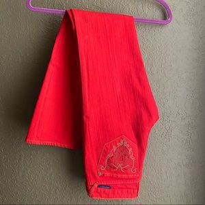 J&Company The Beverly Red Straight Leg Jean